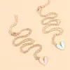 Hänge halsband koreanska mode hjärtformad halsband mini söt temperament par benben personlighet smycken gåva