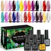 Nail Art Kits LNWPYH 28 42 Stuks Gel Polish Kit UV Led Vernissen Set Manicure Vernis Semi Permanente Base Top jas 231013