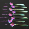 Rainbow Stainless Steel Tableware Creative Flower Spoon Mini Stirring Spoons Ice Cream Sugar Coffee Mixing Spoon Pceul