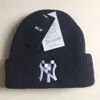 Кепка MLB Роскошная шапка высшего качества Нью-Йоркский дизайнер Ny Шерстяная шапка Корейская версия Модная осенняя вязаная шапка для тепла Вышивка букв Холодная шапка Ins Шапка для защиты ушей