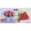 装飾的な花は、私たちの豪華な布のバラとシミュレーションの花でバレンタインズのロマンスを体験します -  DH6HFに最適な贈り物