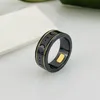 Jewelry Designer Rings Ceramic Ring 18K Rose Gold Bee Planet Trendy Personalized Couple Polished Black and White Ceramic Pair Ring