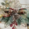 Christmas Decorations Christmas Tree Top Year Decorations Pentagram Accessories Gold Iron Star Sequin Hollow Pentagram Flower Arrangement Ornament 231013