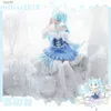 Costume a tema 2019 Snow Miku Cosplay Vocid Princess Miku Cosplay Vieni Donna Regalo di Natale Abiti Abiti Anime Cos Imposta VestitiL231013