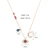 Ожерелья с подвесками «Ангельский глаз» с кристаллами циркона, ожерелье для женщин, сладкий романтический стиль 2023