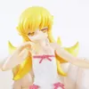 Mascot Costumes 12cm Anime Figure Bakemonogatari Series Sofa Seat Oshino Shinobu White Dress Sitting Pose Model Dolls Toy Gift Pvc Material