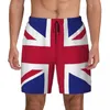 Men's Shorts England British Flag Union Jack UK Country 3D Mens Swimming Trunks With Compression Liner 2 In 1 Quick-Dry Swim