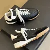 Luxury designer Leather Lace-up tennis shoes women Classic fashion comfortable Famous brand Runway sneakers Casual shoes Black white With box