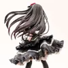 Mascot Costumes 23cm Anime Figure Tokisaki Kurumi Japanese Date A Live Retro Black Dress Stand Model Dolls Toy Gift Collect Boxed Ornaments Pvc