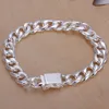 gift 925 zilveren 10MM Kwartet gesp zijwaarts armband - Mannelijke DFMCH037 nieuwe mode sterling verzilverde Ketting link235U