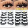 False Eyelashes 5PairsSet Faux Mink Hair Wispy Crisscross Fluffy Thick Natural Handmade Lash Crueltyfree Eye Makeup Tools 231012