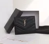 Mulheres Designer Carteiras Luxurys Envelope Moeda Bolsa Moda Metal Carta Marca Titulares de Cartão Curto 16 Cores Mulher de Alta Qualidade Pequena Bolsa de Embreagem com Caixa Original
