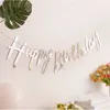 Party Decoration 5m Happy Birthday Banner Bunting Paper Wedding Hanging Garland Home Sign Baby Shower