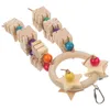 他の鳥の供給おもちゃ噛むオウムケージは鳥かごを噛む鳥かごのおかしい噛み飾りパラキートアクセサリーを飾る