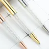 1000pcs/Lot Rose Gold Silver Bling Diamond Crystal Ballpoint Pen Ring Wedding Office Metal Rollerball Presentanpassad logotyp