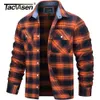 Casual overhemden voor heren TACVASEN Oversize lichtgewicht overhemdjack Button-down katoenen geruite overhemden Heren streetwear flanellen overhemden met lange mouwen en zakken 231012