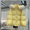 Autumn and winter ladies hooded loose big fur collar down coat, fur collar around the neck to keep warm and not leak, loose version of fashion.