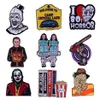 Pins Brooches DZ777 Halloween Horror Movie Figure Collection Enamel Pin Badge Bag Clothes Lapel Women Men Jewelry Gift341k