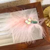 Sweet Fashion Colorful Rhinestone Feather Hairpin Side Clip Headwear For Women Sweet Duckbill Clip Headdress Hair Jewelry