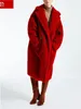 Manteau Long chaud en fausse fourrure pour femmes, manches épaisses, ours en peluche, décontracté, ample, surdimensionné, vêtements d'extérieur, 2023