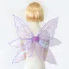 Cosplay ailes d'ange à paillettes brillantes pour enfants filles, fée papillon elfe, accessoires de Costume de fête d'anniversaire