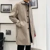 Männer Trenchcoats Übergroße Retro Schwarz Männer Homme Casual Mantel Elegante Mantel Männliche Tunika Buttom Windjacke Kleidung Jacke Für 231012