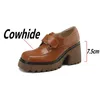 Dress Shoes Women Thick Heels Party Wedding Woman Round Toe Ladies Platform Oxford 2023 Office Pumps Brogues