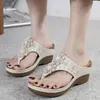 Sandalen Damen Fashion Nine Summer Flat für breite Keilbreite 27920 56595