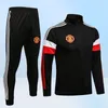 2122 Футбол полная куртка на молнии футбольные спортивные костюмы Maillot Foot Bruno Fernandes Martial Utd United Hoodie Survetifer Chandal Training Suit AE054003356