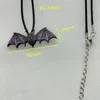 Chokers Yungqi Acrílico Bat Pingente Colares para Mulheres Menina Minimalista Corda Cadeia Gargantilha Halloween Animal Colar Jóias Collier 231013