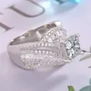 Fedi nuziali CAOSHI Noble Lady Splendido anello da dito Moda donna Gioielli da festa con zirconi luminosi Accessori in stile moderno alla moda