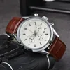 Herrenuhr, neue Six Stitches-Luxus-Herrenuhren, alle Zifferblätter, Quarzuhr, hochwertige Top-Marken-Chronographenuhr, Ledergürtel, Herrenmode-Accessoires, Geschenke