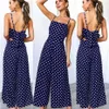 Kvinnors jumpsuits rompers Casual Long Pants Elegant Ladies Clubwear Dot Prints PlaySuit BodyCon Party for Women 2021232i