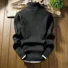 Men s Sweaters Solid Color Knitwear Turtleneck Mens Fashion Twist Autumn and Winter 6 Colors Long Sleeves Basic Style Tops 231012