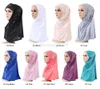 Een Stuk Amira Hijab Moslim Vrouwen Kant Hoofddoek Strass Sjaal Wrap Arabische Islamitische Gebed Hijaabs Volledige Cover Sjaal Ramadan Caps