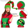 Theme Costume Women's Christmas Come Christmas Elf Cosplay Apron Santa's Hat Striped Pantyhose Shoes Cover Suit Xmas Party Gifts For Women T231013