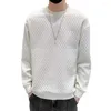 Men's Sweaters Men Spring Casual Sweater Cozy Winter Thick Knitted Round Neck Pullover With Waffle Texture Warm Loose For