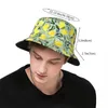 Berets Watercolor Lemon Tree Unisex Bucket Hats Customize Summer Travel Beach Citrus Fruit Botanical Art Hat