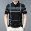 Men's Polos Fashion Striped Polo T-shirts Man Clothing Casual Tops Summer Short Sleeve Camisetas Ropa Hombre 2023 High Quality Tees