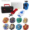 Spinning Top Takara Tomy Beyblade Burst Bey Blade Toy Metal Funsion Bayblade Set Caja de almacenamiento con mango Lanzador Caja de plástico Juguetes para Q231013