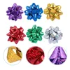 Christmas Decorations 100pcs Reflective Gift Pull Bows Self Adhesive Gift Wrap Bows Christmas Tree Hanging Pendant Decorative Ornament Mixed Color 231013