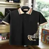 Polo da uomo stile New Europe T-shirt da uomo in cotone 100% di alta qualità moda casual traspirante antirughe sottile abbigliamento commerciale street risvolto manica corta