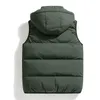 Gilets pour hommes 2023 hiver hommes gilet sans manches vestes vers le bas hommes à capuche chaud décontracté vêtements d'extérieur chapeau détachable marque extérieure vêtements 231012