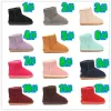 Småbarnstövlar Kids Designer Snow Boots 3352 Australiska spädbarn Girls Boys Warm Boot Leather Youth Shoe Winter Booties