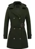 Women's Wool Blends Autumn and Winter Women Woolen Coat Hooded Tweed Jacket for Women 231013