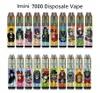 Top Sale Original Tornado 7000 8000 9000 10000 Puffs Disposable E Cigarette RGB Cigarrillos Rechargeable Vape Device Vapor Bar 0% 2% 3% 5% Wholesale Vape Kin