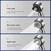 Bathroom Shower Heads Zhang Ji Style 3 Modles Adjustable Water Saving with Stop Button High Pressure Shower Head Bathroom Accessories 231013