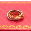 Bagues de créateurs pour femmes Personnalité Trois-en-un Bague Femmes Haute Qualité Sliver Bague de fiançailles Bijoux Lady Anneaux de mariage Cadeau de Noël avec boîte