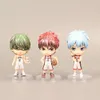 Mascot kostymer 8.5 cm aminfigur Q -version Kuroko Tetsuya Kei Tsukishima Standing Söta dockor Toy Present Collect Boxed Ornament Pvc Material