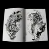 Tatueringsböcker 68 sidor A4 Tattoo Book Manuskript Design Animal Dragon Eagle Tiger Squid Diamond Bag Arm Auspicious Traditionellt mönster 231012